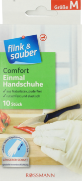 FLINK&SAUBER ,rękawice jednorazowe, rozm. M,przód