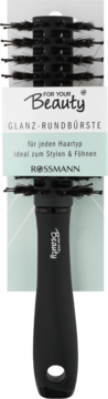 Czarna szczotka do modelowania włosów For Your Beauty Rossmann w opakowaniu, idealna do stylizacji i suszenia.