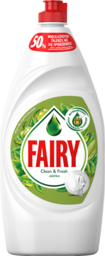 FAIRY Clean & Fresh ,płyn do mycia naczyń, Jabłko,przód