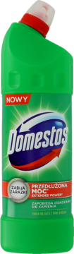 DOMESTOS Przedłużona Moc ,płyn zagęszczony, dezynfekujący, Pine Fresh,przód