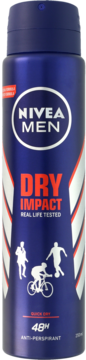 NIVEA MEN Dry Impact ,antyperspirant w sprayu, Dry Impact, quick dry,przód