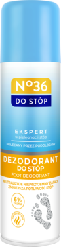 NO36 Do Stóp ,dezodorant do stóp, neutralizuje nieprzyjemny zapach, zmniejsza potliwość stóp, 6% talku,przód