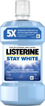 LISTERINE Stay White ,płyn do płukania jamy ustnej,przód