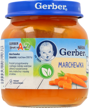 GERBER ,marchewka, po 4. m-cu,przód