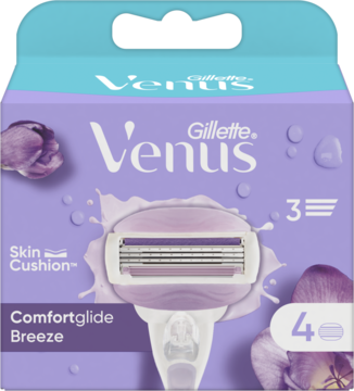 GILLETTE VENUS ComfortGlide Breeze,wkłady do maszynki do golenia, 3-ostrzowe, dla kobiet,przód