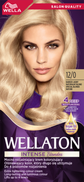 WELLA WELLATON Intense ,krem do włosów, koloryzujący, nr 12/0 Bardzo Jasny Naturalny Blond,przód