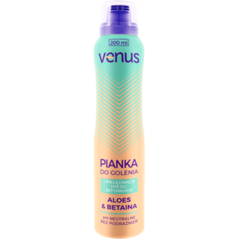 VENUS, pianka do golenia i pielgnacji miejsc intymnych, Aloes i Betaina,  200 ml | Drogeria Rossmann.pl
