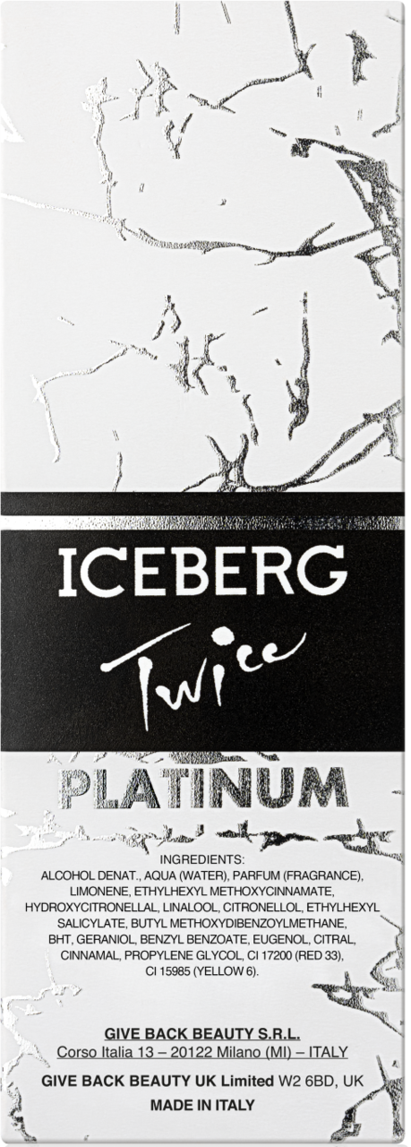 ICEBERG, Twice Platinum, woda toaletowa dla kobiet, 125 ml