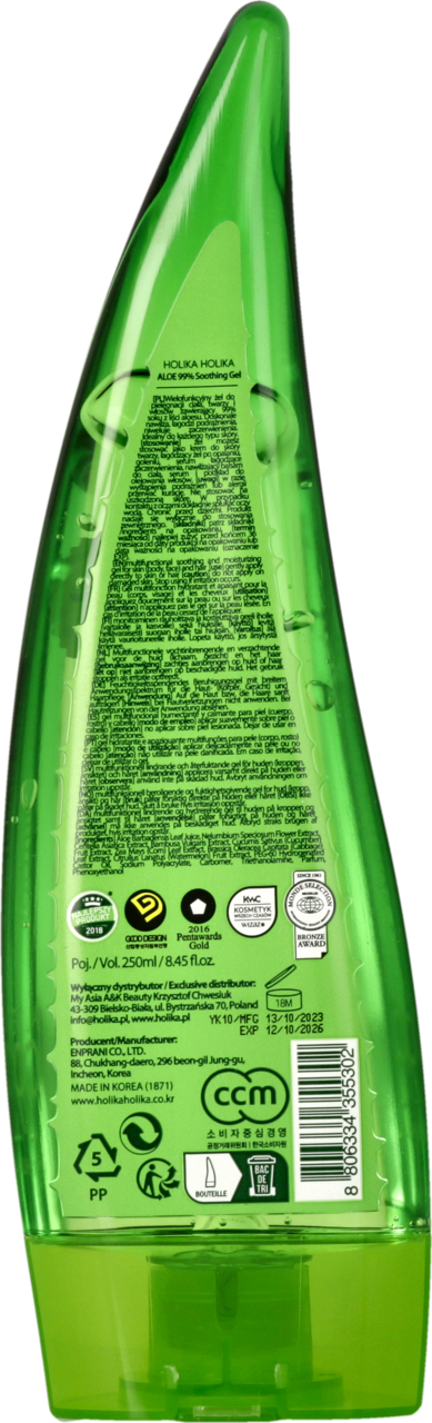 HOLIKA HOLIKA, Aloe 99%, el wielofunkcyjny, agodzcy, do twarzy, ciaa i  wosw, 250 ml | Drogeria Rossmann.pl