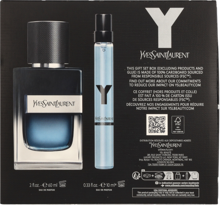 YSL Y オーデパルファムセット 60ml + 10ml 正規品 イヴ・サンローラン / YSL Y MEN オーデパルファムセットの公式