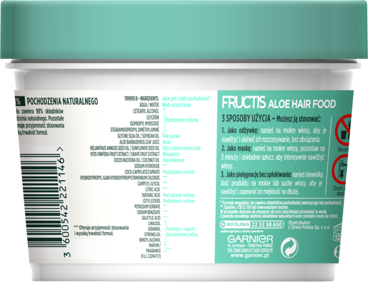 GARNIER FRUCTIS, , maska do wosw, normalnych i suchych, nawilajca, 390  ml | Drogeria Rossmann.pl