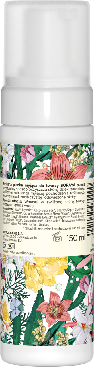 SORAYA, Plante , pianka do mycia twarzy, rolinna, Woda Neroli, Alga  Wakame,, 150 ml | Drogeria Rossmann.pl