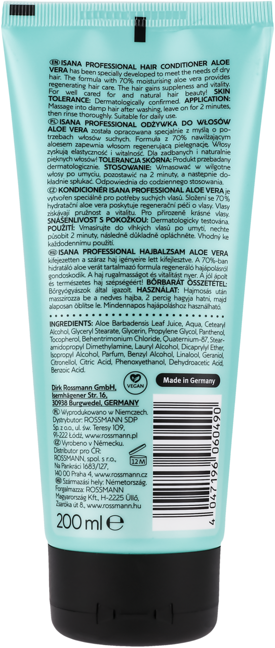 ISANA PROFESSIONAL, odywka do wosw suchych i normalnych, Aloes, 200 ml |  Drogeria Rossmann.pl