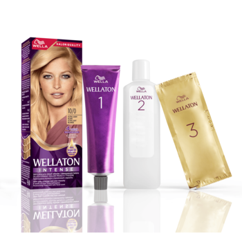 WELLA WELLATON Intense ,krem do włosów, koloryzujący, nr 10/0 Rozświetlony Jasny Blond,tył