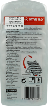 COREX ,cienkopisy kolorowe, 10 kolorów,tył