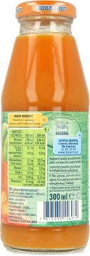BOBO FRUT ,sok owocowo-warzywny na bazie naturalnych przecierów, po 5. miesiącu,tył