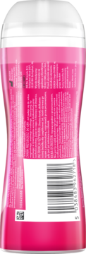 Tył różowej butelki Durex Play Massage 2w1, żel do masażu z guaraną, z kodem kreskowym.