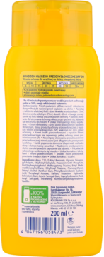 SUNOZON ,mleczko przeciwsłoneczne, SPF 30,tył
