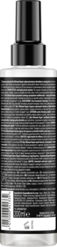 Tył butelki odżywki Gliss Ultimate Repair 200ml, widoczna lista składników, kod kreskowy i pojemność.