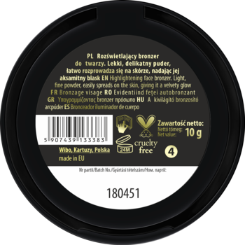 LOVELY Golden Glow ,puder do twarzy, hipoalergiczny, nr 04,tył