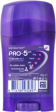 LADY SPEED STICK ,antyperspirant w sztyfcie dla kobiet, Pro 5in1,tył