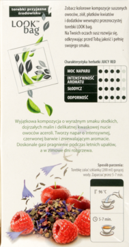 BIG-ACTIVE ,herbatka owocowo-ziołowa o smaku malinowym z acerolą, ekspresowa,tył