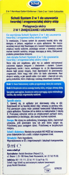 SCHOLL ,system do usuwania twardej i zrogowaciałej skóry stóp, 2w1,tył