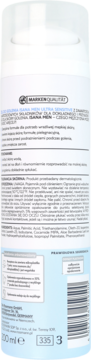 Tył białej butelki żelu do golenia ISANA MEN Ultra Sensitiv, z czytelnym opisem produktu i składem.