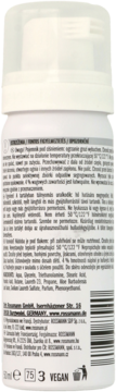 Isana MEN pianka do golenia Sensitive, biała butelka, tył opakowania z pełnym składem i instrukcjami.