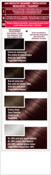 Garnier Color Sensation ulotka, tabela kolorów włosów: czarny, brąz, ciemny blond. Pokrycie siwych włosów.