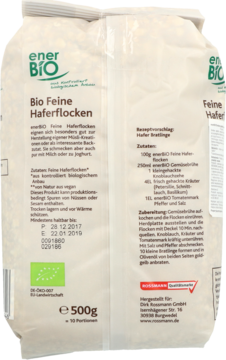 ENERBIO ,drobne płatki owsiane,tył