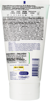 Tył białej tuby Sunozon Kids Med krem SPF 50. Widoczny polski opis, składniki i pojemność 150ml.
