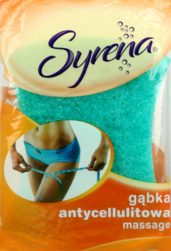SYRENA ,gąbka antycellulitowa, massage,tył