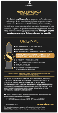 SKYN Original  ,prezerwatywy, ultracienkie nielateksowe,tył
