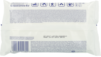 CLEANIC Antibacterial ,chusteczki odświeżające, Travel Pack,tył