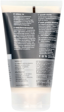 Tył białej tuby tołpa Men Balm po goleniu, z widocznym tekstem o składzie, działaniu i pojemności 100 ml.