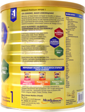 ENFAMIL ,mleko początkowe, od urodzenia,tył