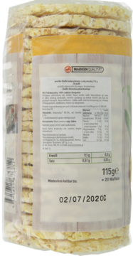 ENERBIO ,wafle kukurydziane z solą morską, bezglutenowe,tył