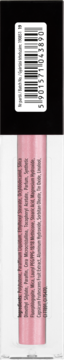 Tył różowego błyszczyka do ust Wibo Spicy z kodem kreskowym i częściową listą składników.
