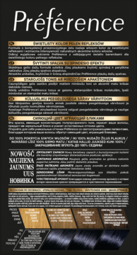 L'Oreal Paris Préférence farba do włosów, czarne pudełko, dla lśniącego koloru i 100% pokrycia siwych włosów.