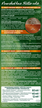 Opakowanie kremu koloryzującego Garnier, odżywiającego włosy, z próbnikiem koloru przed/po (jasny brąz na miedziany).