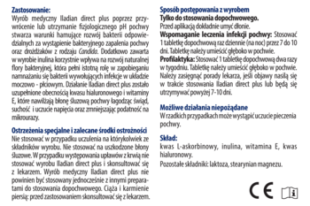 Biała ulotka wyrobu medycznego Iladian direct plus, z tekstem o zastosowaniu i znakiem CE.