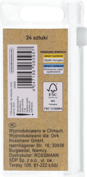 Widok tyłu brązowego opakowania 24 czarnych wsuwek do włosów 5cm, z danymi producenta Rossmann.