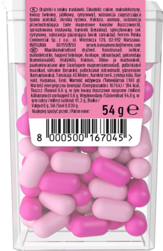 TIC TAC Strawberry Mix ,drażetki o smaku Truskawkowym,tył