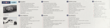 Czarna prostownica z ceramiczno-turmalinową powłoką, zamknięta, widok z przodu na panel sterowania.