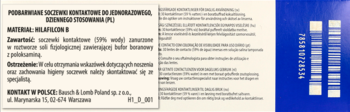 SOFLENS Daily Disposable ,soczewki kontaktowe jednorazowe, dzienne, moc: -3,25,tył