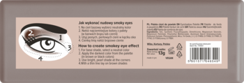 LOVELY Make Up Kit ,paleta cieni do powiek, w naturalnych odcieniach, Nude,tył