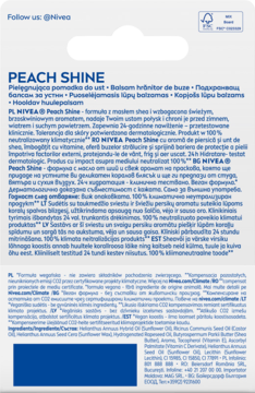 NIVEA ,balsam do ust, Peach Shine,tył