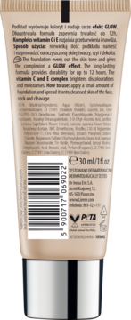 LIRENE All Day Glow! ,podkład do twarzy, rozświetlający, przywraca blask, 02 Naturalny,tył