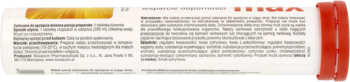 Białe opakowanie Ceviforte MAX suplementu diety, widok z tyłu z opisem wsparcia odporności.